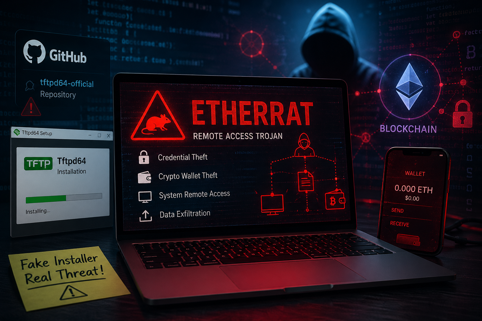 🛑 Sahte Yazılım Kurulumu ile Gelen Tehlike: EtherRAT, Web2 ve Web3 Saldırılarını Birleştiriyor